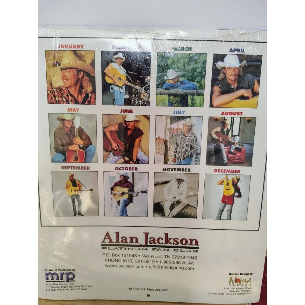 Vintage Alan Jackson 1999 Wall Calendar 13